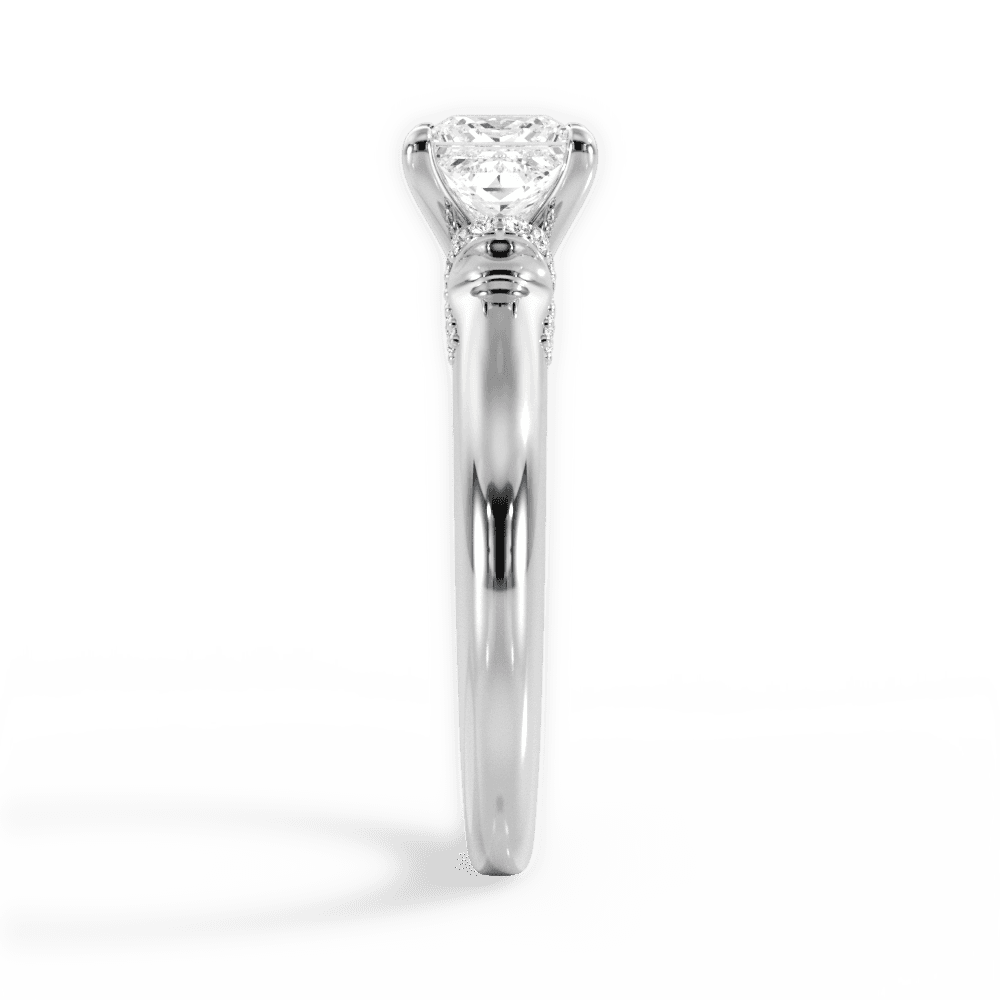Florence Princess Cut Lab Grown Diamond Platinum Engagement Ring - View 4