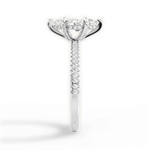 Helen Marquise Cut Lab Grown Diamond 14Kt White Gold Engagement Ring - View 3