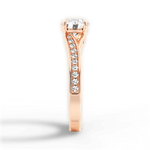 Elise Round Cut Lab Grown Diamond 18Kt Rose Gold Engagement Ring - View 4