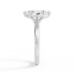 Angie Marquise Cut Lab Grown Diamond Platinum Engagement Ring - View 4