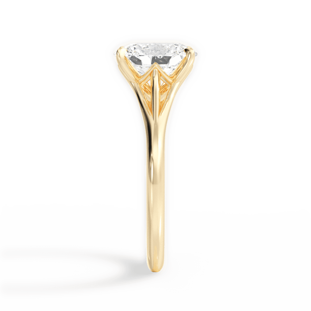 Anita Oval Cut Lab Grown Diamond 18Kt Yellow Gold Engagement Ring - View 2