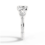 Geraldine Radiant Cut Lab Grown Diamond 18Kt White Gold Engagement Ring - View 4