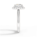 Hayley Round Cut Lab Grown Diamond Platinum Engagement Ring - View 4