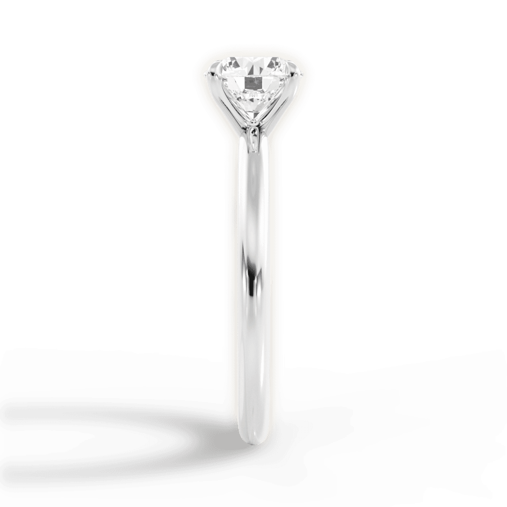 Allison Round Cut Lab Grown Diamond 14Kt White Gold Engagement Ring - View 2