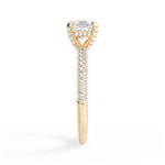 Lisa Asscher Cut Lab Grown Diamond 18Kt Yellow Gold Engagement Ring - View 2