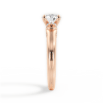 Florence Round Cut Lab Grown Diamond 18Kt Rose Gold Engagement Ring - View 4