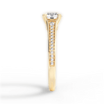 Delia Round Cut Lab Grown Diamond 18Kt Yellow Gold Engagement Ring - View 3