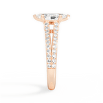 Kendra Marquise Cut Lab Grown Diamond 18Kt Rose Gold Engagement Ring - View 4