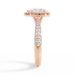 Lucy Pear Cut Lab Grown Diamond 18Kt Rose Gold Engagement Ring - View 2