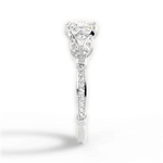 Geraldine Princess Cut Lab Grown Diamond 18Kt White Gold Engagement Ring - View 3
