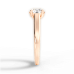 Ariana Round Cut Lab Grown Diamond 18Kt Rose Gold Engagement Ring - View 4