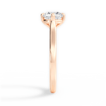 Bernadette Round Cut Lab Grown Diamond 18Kt Rose Gold Engagement Ring - View 2