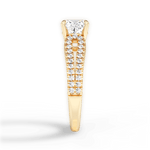 Jessica Cushion Cut Lab Grown Diamond 18Kt Yellow Gold Engagement Ring - View 3