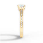 Donna Cushion Cut Lab Grown Diamond 18Kt Yellow Gold Engagement Ring - View 4