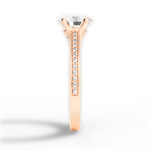 Donna Oval Cut Lab Grown Diamond 18Kt Rose Gold Engagement Ring - View 3
