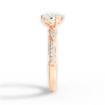 Gloria Heart Cut Lab Grown Diamond 18Kt Rose Gold Engagement Ring - View 2