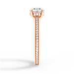 Janet Round Cut Lab Grown Diamond 18Kt Rose Gold Engagement Ring - View 3