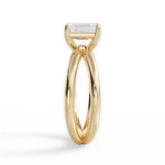 Ada Emerald Cut Lab Grown Diamond 18Kt Yellow Gold Engagement Ring - View 3