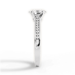Elena Oval Cut Lab Grown Diamond 14Kt White Gold Engagement Ring - View 4