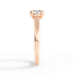 Courtney Round Cut Lab Grown Diamond 18Kt Rose Gold Engagement Ring - View 4