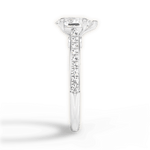 Frances Pear Cut Lab Grown Diamond 14Kt White Gold Engagement Ring - View 2