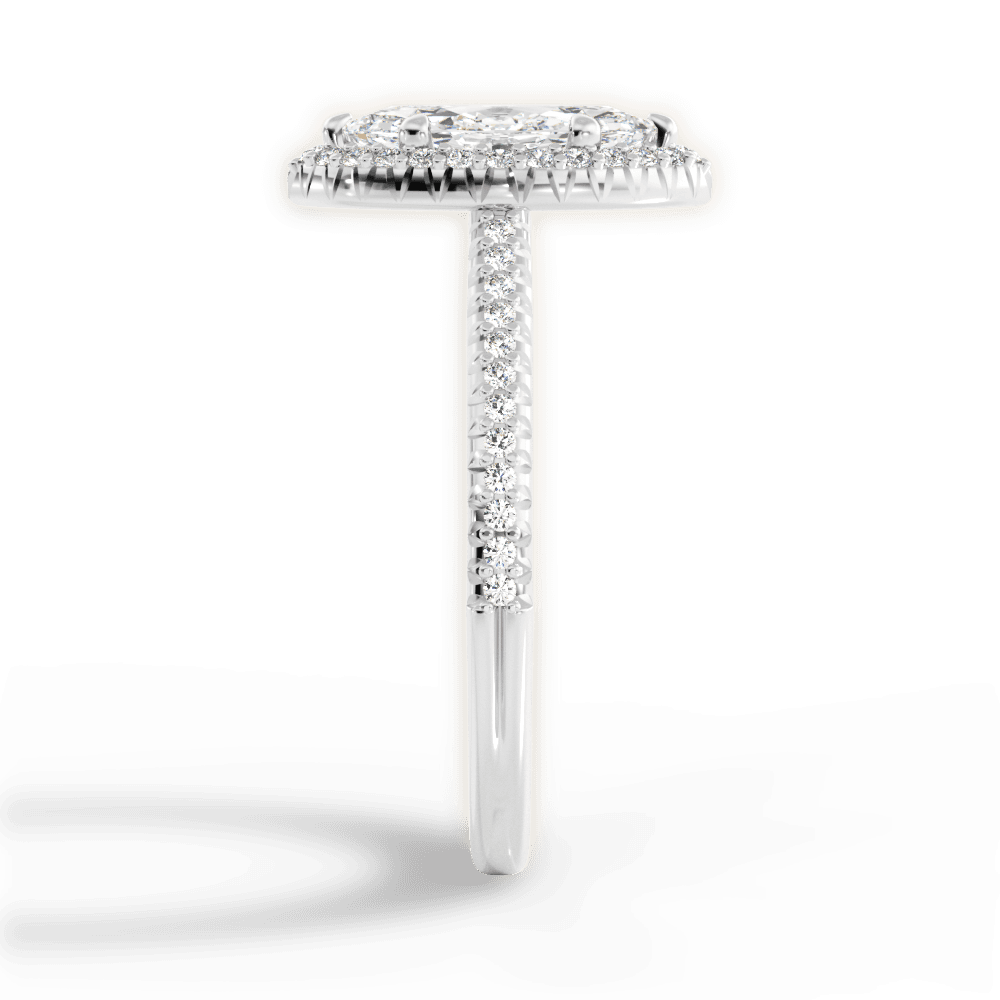 Jenny Marquise Cut Lab Grown Diamond Platinum Engagement Ring - View 4
