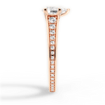 Leslie Pear Cut Lab Grown Diamond 18Kt Rose Gold Engagement Ring - View 3