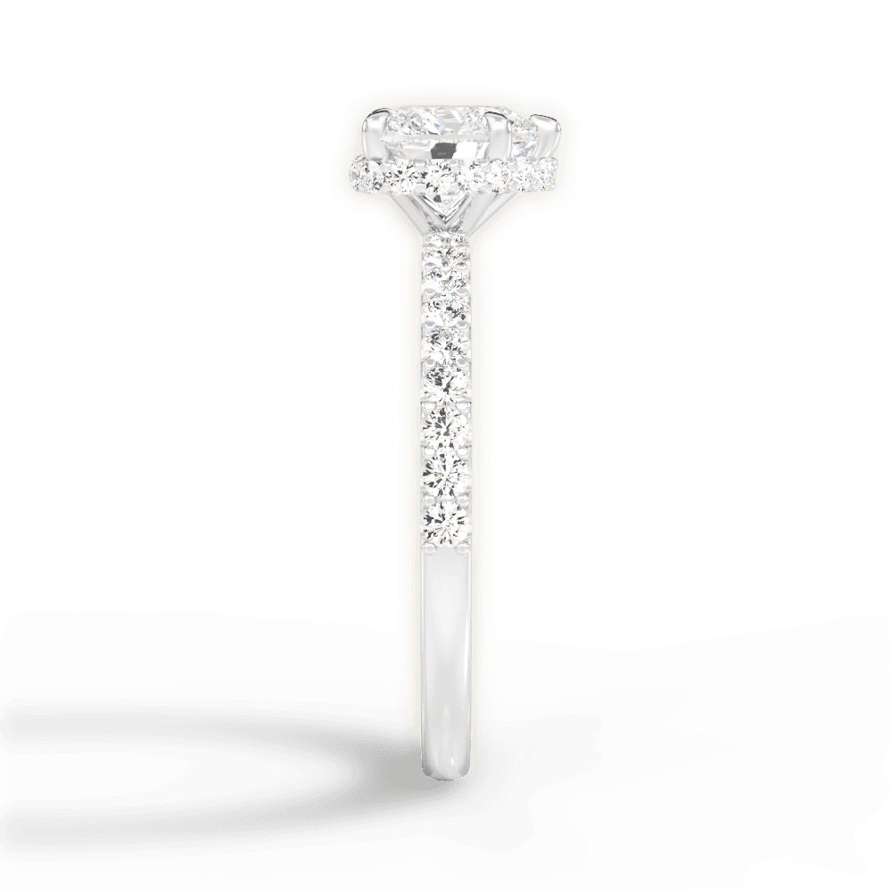 Isabella Heart Cut Lab Grown Diamond 14Kt White Gold Engagement Ring - View 4