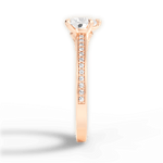 Donna Heart Cut Lab Grown Diamond 18Kt Rose Gold Engagement Ring - View 4