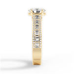 Lynn Oval Cut Lab Grown Diamond 18Kt Yellow Gold Engagement Ring - View 3