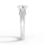 Isabel Oval Cut Lab Grown Diamond 14Kt White Gold Engagement Ring - View 3