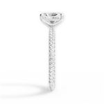 Kristen Radiant Cut Lab Grown Diamond Platinum Engagement Ring - View 2