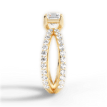 Lauren Asscher Cut Lab Grown Diamond 18Kt Yellow Gold Engagement Ring - View 3