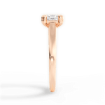 Courtney Princess Cut Lab Grown Diamond 18Kt Rose Gold Engagement Ring - View 4