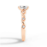 Emma Radiant Cut Lab Grown Diamond 18Kt Rose Gold Engagement Ring - View 4