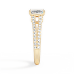 Kendra Emerald Cut Lab Grown Diamond 18Kt Yellow Gold Engagement Ring - View 2