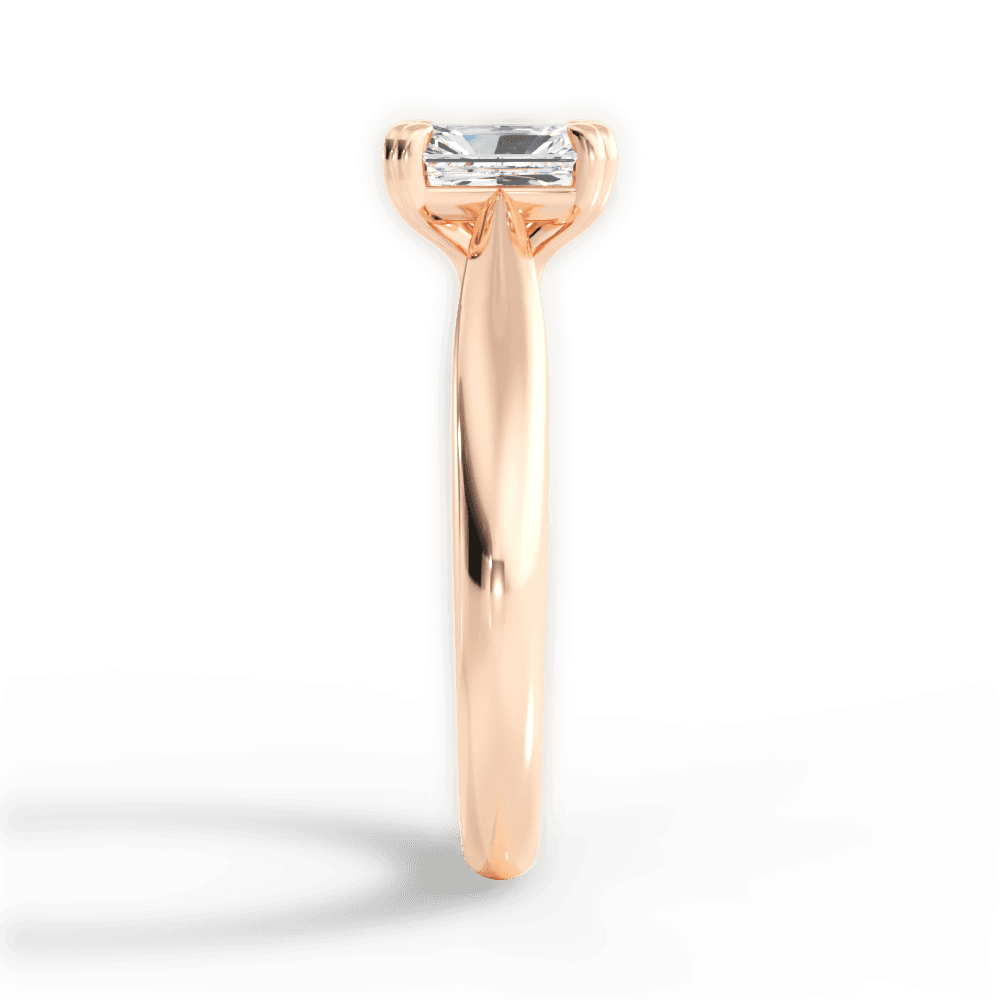 Gillian Radiant Cut Lab Grown Diamond 18Kt Rose Gold Engagement Ring - View 4