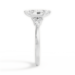 Cynthia Marquise Cut Lab Grown Diamond 14Kt White Gold Engagement Ring - View 4