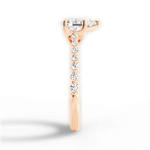 Dana Pear Cut Lab Grown Diamond 18Kt Rose Gold Engagement Ring - View 2