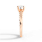 Annette Cushion Cut Lab Grown Diamond 18Kt Rose Gold Engagement Ring - View 2