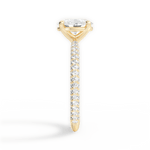 Kristen Oval Cut Lab Grown Diamond 18Kt Yellow Gold Engagement Ring - View 2