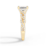 Justine Emerald Cut Lab Grown Diamond 18Kt Yellow Gold Engagement Ring - View 2