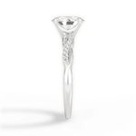 Charlotte Oval Cut Lab Grown Diamond 18Kt White Gold Engagement Ring - View 2