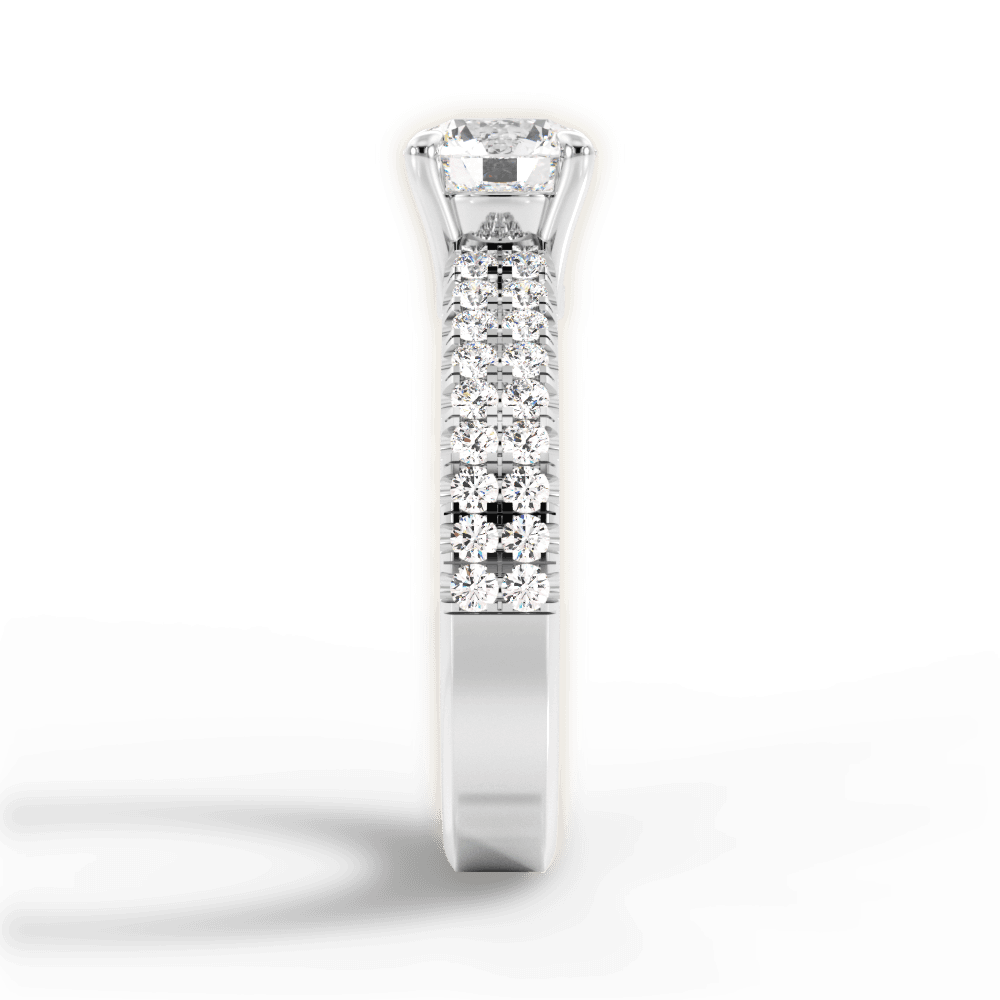 Kayla Round Cut Lab Grown Diamond 18Kt White Gold Engagement Ring - View 4