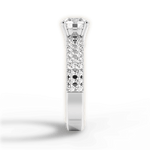 Kayla Round Cut Lab Grown Diamond 18Kt White Gold Engagement Ring - View 4