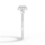 Kara Radiant Cut Lab Grown Diamond 14Kt White Gold Engagement Ring - View 2