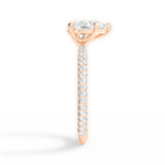 Kristen Pear Cut Lab Grown Diamond 18Kt Rose Gold Engagement Ring - View 4