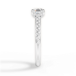 Elizabeth Asscher Cut Lab Grown Diamond Platinum Engagement Ring - View 4