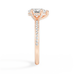 Janice Pear Cut Lab Grown Diamond 18Kt Rose Gold Engagement Ring - View 2