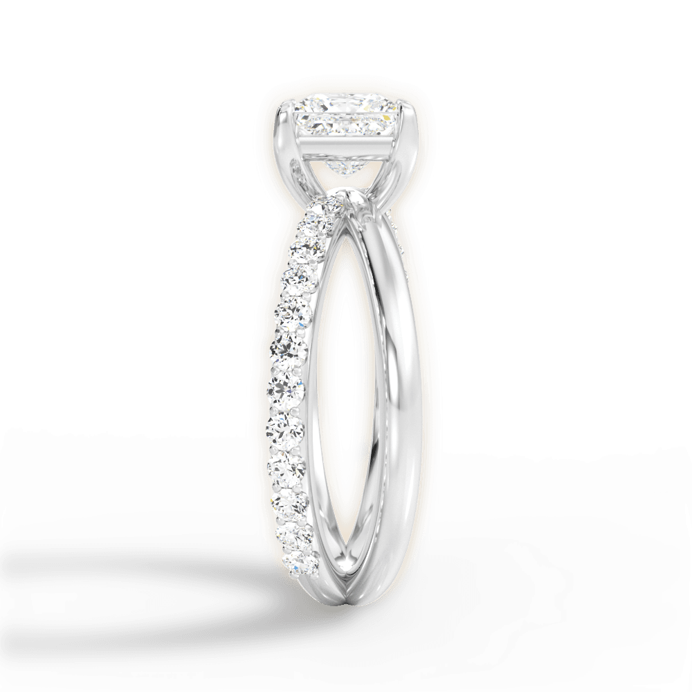 Jennifer Princess Cut Lab Grown Diamond Platinum Engagement Ring - View 3